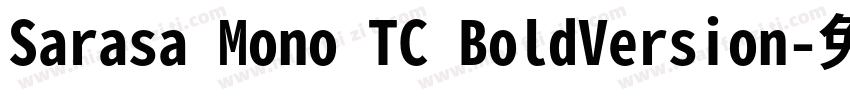 Sarasa Mono TC BoldVersion字体转换